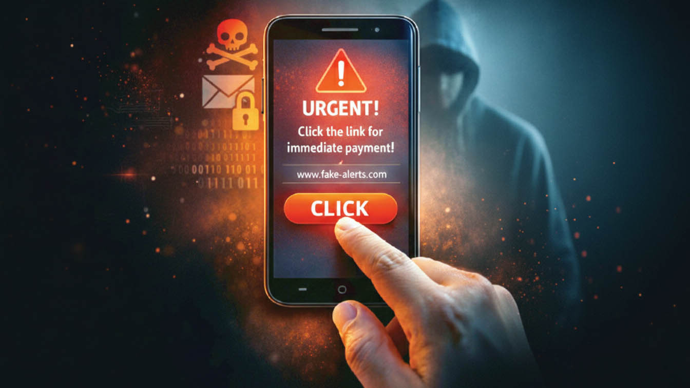 Criminals often start by sending a link which steals personal details and it is this information that they use to pretend to know their would be victim. (Courtesy pic)